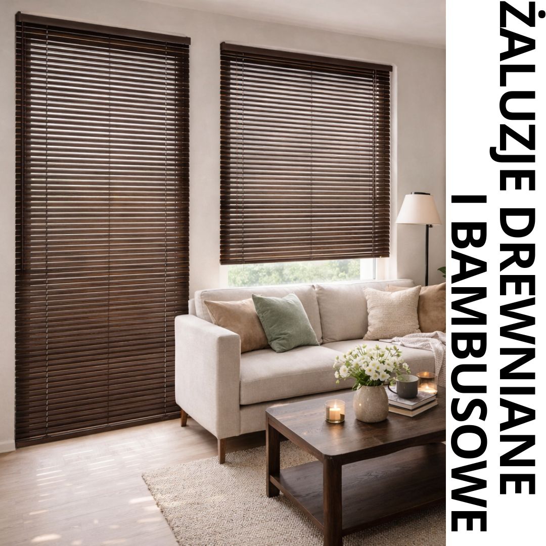 Żaluzje drewniane i bambusowe – poradnik, różnice, montaż i ranking